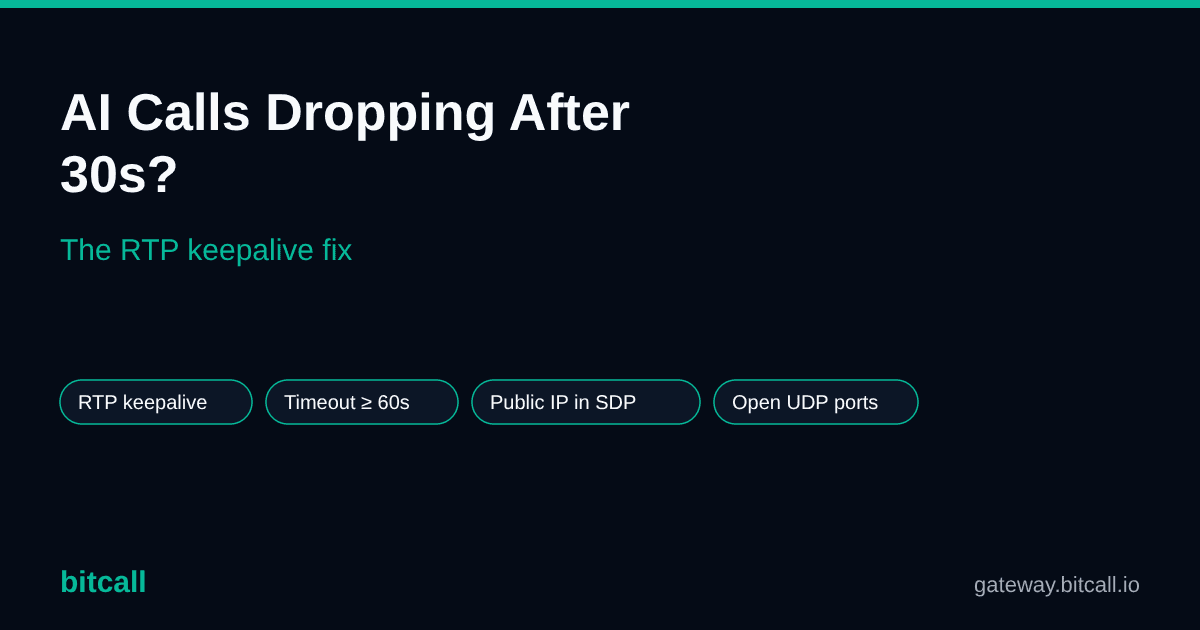 AI Voice Calls Dropping After 30 Seconds? The RTP Keepalive Fix